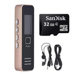 Elecbuzz Digital Mini Voice Recorder Voice Activated, Builtin Speaker Support 32GB (Included)