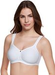 Susa 8074-3 Catania White Non-Padded Non-Wired Mastectomy Full Cup Bra 20B 95B