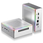 PELADN HA-4 Gaming Mini PC, AMD Ryzen 7 7735HS (8C/16T, Up to 4.75GHz) Radeon 680M Win11 Pro, 32GB DDR5 4800Mhz RAM,1TB SSD, 4K HD, BT5.2, Dual HDMI, WiFi6 2.4G/5G, Business Small Desktop PC RGB light