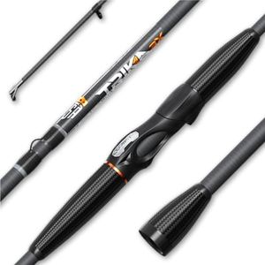 TRIKA 3X Spinning Carbon Rod 7'3" [ Medium Heavy Power | Fast Action ] Carbon Weave Spinning Rod for Extra Sensitive Vibration | Longer Casting | Lightweight Freshwater Fishing Pole