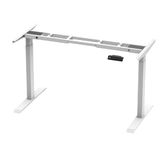 Ergologic Steel Height Adjustable Table - Powder Coated Motorized & Electric Dual Motor 2 Stage - Ergonomic Sit Stand Desk - 100 Kg Weight Capacity - White (Only Frame, No Table Top)