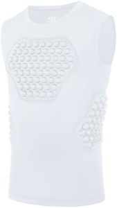 Roadbox Youth Baseball Chest Protector, Kids Softball Padded Compression Shirt, Rib Heart Sternum Guard for Football Lacrosse