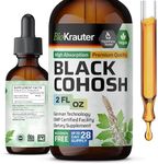 BIO KRAUTER Black Cohosh Root Tincture - Vegan Black Cohosh Supplements Women Support - Liquid Black Cohosh Extract - Alcohol and Sugar Free Black Cohosh Tincture 2 Fl.Oz.