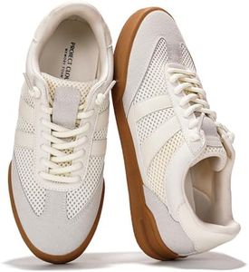 Genuine Leather Slip On Sneakers for Women with Leather Memory Foam Insole