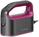 Newbealer Smart Steam Iron for Clothes - 1200W Professional-Grade Turbo Steam, 3 Steam & 3 Dry Heat Modes, 45s Heat-Up, 6oz Tank, Auto-Off, Nonstick Ceramic Soleplate for Home, RV & Hotel (Ash Pink)