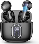 Wireless Earbuds Bluetooth 5.3 Headphones 40 Hrs Playtime with LED Display, Deep Bass Stereo and Noise Cancelling Bluetooth Ear Buds IP7 Waterproof Wireless Ear Buds with Mic for iPhone Android Black