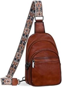HESHE Leather Crossbody Anti Theft Sling Bag Fanny Packs Chest Handbags(BN)