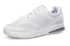 Shoes for Crews Evolution II Men's Work Shoes with Non-Slip Outsole and Trip Protection, Water-Repellent and Feather-Light, Vegan, White, 14.5 US Men