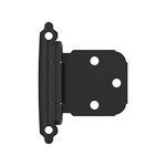 Amerock | Cabinet Hinge | Variable Overlay Self Closing Face Mount | Matte Black | Kitchen Cabinet Door Hinge | 1 Pair/Pack | Functional Hardware