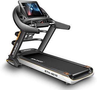 Sparnod Fitness STH-6010 Treadmill for Home Use 3HP Continuous (6HP Peak) Automatic Motorized - Large 15.6 inches Touchscreen Display with WiFi (Free Installation Service), Black