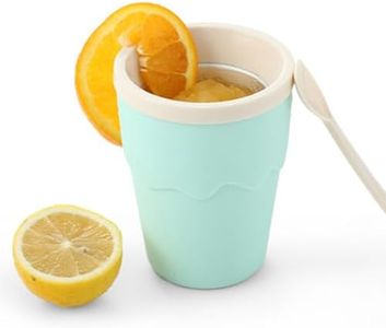 Tikapo Slushie Maker Cup - Instant Slushy Cup with Spoon - Freezer Cup for Making Slushee, Smoothies, Milkshake Super-Fast - Portable Frozen Drink Maker - Modern DIY Slush Cups (Green)