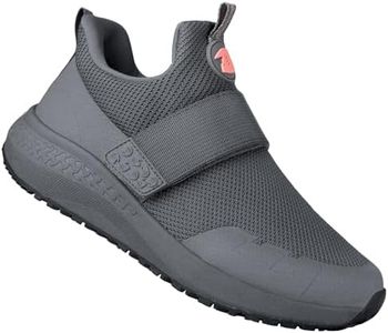 Delobi Women's Non Slip Work Shoes Slip Resistant Food Service Water Resistant Slip On Walking Sneakers for Kitchen and Restaurant Zapatillas Zapatos Trabajo Grey 6.5 Wide