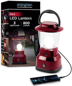 GE 4D Enbrighten Lantern, 350 Lumens, 180 Hrs Battery Life, Red, 11012, 11.23, 29923