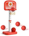 Bennol Basketball Hoop Indoor Outdoor Toys Gifts for 3 4 5 6 7 8-12 Year Olds Boys Kids, Swimming Pool Basketball Hoop Outdoor Toys with 4 Balls, Poolside Basketball Game Toys for Kids Ages 4-8 8-12