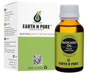 Earth N Pure Avocado Oil Cold Pressed, Natural and Therapeutic Grade for Hair and Skin - 50 ml