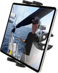 Wukanleng Tablet Holder for Boat Helm Bar Post Rod, 360° Rotation Universal Boat Handlebar Clamp Mount with Aluminum Alloy Base Compatible with iPad Pro 12.9/Air/Mini, Smartphones More Devices 4-13''