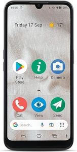 Doro 8100 4G Smartphone Android Seniores - Teléfono Móvil para Mayores - Fácil - Iconos Grandes - Resistente al Agua - Triple Cámara 13MP - Pantalla de 6.1" - Botón SOS con GPS - 2GB +32GB (Negro)