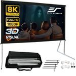 Elite Screens Yard Master 2, 120-INCH Outdoor Indoor Projector Screen 16:9, Fast Easy Snap On Set-up Freestanding Portable Movie Screen Foldable Front Projection, OMS120H2