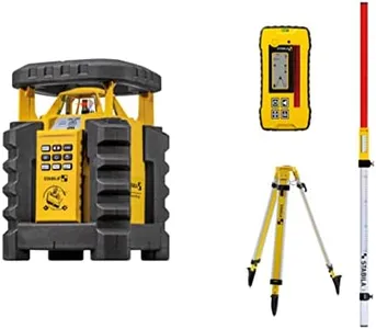 Stabila LAR350 Fully Self-Leveling Rotary Laser 9-piece Kit Interior/Exterior Horizontal, Vertical Levelling, Dual-Slope, Section Mode, LED Assist, Manual Alignment, Motion Control and Plumb Lines