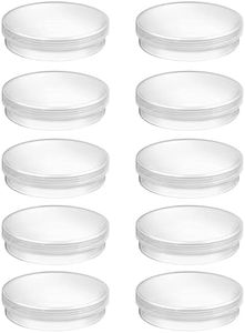VILLCASE 10 Piezas Placa de Petri de Plástico, Placas de Petri Agar científico de soja tríptica con tapas Recipiente profundo Utilizadas En Laboratorios