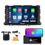 Kunfine Car CarPlay Android Auto Navigation Stereo GPS Radio Reverse Camera Display 9" IPS Touchscreen Headunit Tablet Pad Media Player for Toyota Sienna 2010-2014, if Applicable Quad Core 2G+32G