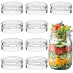 Eleganttime Fermentation Glass Weights with Easy Grip Grooved Handles Heavy Fermenting Lids Fermentation Kit for Any Glass Canning Jar Fermentation, Pickling Kit