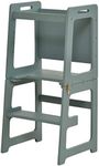 Avenlur Date 4-in-1 Foldable Kitchen Tower - Toddler Step Stool with Chalkboard, Desk Table and Chair - Waldorf and Montessori Kitchen Stool - Kitchen Stool Tower for Toddlers 18 Months to 6 Years