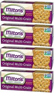 Milton's Craft Bakers Original Multi-Grain Gourmet Crackers - Non-GMO Project Verified Crackers, All Natural Ingredients, Kosher, Healthy Crackers, Great for Charcuterie Boards - 8.4 Oz, Pack of 4