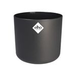 elho B.for Soft Round 25 - Indoor Plant Pot - 100% Recycled Plastic - Ø 24.7 x H 23.3 cm - Black/Anthracite