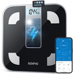 RENPHO Scale for Body Weight, Battery-Free Solar Power Weighing Scale Digital Bathroom Smart Scale Bluetooth Body Fat Scale, Body Composition Monitor Analyzer with Smartphone App, 400 lbs - Elis Solar