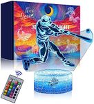 Nice Dream Baseball 3D Illusion Lamp, 3D Baseball Night Light for Kids, 16 Colors Changing with Remote Control, Baseball Stuff LED Night Light, Kids Room Decor, Baseball Gifts for Children Girls Boys