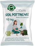 Cyzlic Soil for Plants 10Kg | Potting Soil Mix for Plants Garden Soil for Plants Less All Purpose Ready to Use Potting Mix Made with Vermicompost, Neem Cake, Potash, River Sand 10KG