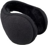 Azyuan Unisex Classic Fleece Foldable Earmuffs Winter Accessory Outdoor EarMuffs (Black)