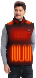 Men's Heated Fleece Vest with 16000mAh Battery,15 Heating Zone Heated Vest