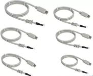 obbless USB Type C Cable 0.6 m 5 pcs Type C to Replacement Startek FM220U cable (Compatible with Startek FM-220U, White, Pack of: 5)