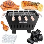 BRIGHTBERG Barbeque Grill Set For Home (Havan kund) Tandoor Barbeque Chicken Grill Set With Skewers and Charcoal Tray | Outdoor Barbeque Grill Kit | Portable Chicken Charcoal Grill