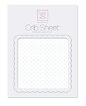 SwaddleDesigns Cotton Flannel Fitted Crib Sheet, Polka Dots, Pastel Blue