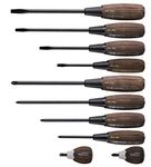 VESSEL Compo 3310PS Set of 10 Screwdrivers Wood (Brown)