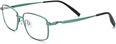 FONEX Pure Titanium Glasses Frame Men Square Eyeglasses Optical Eyewear F85755, F85755 Green