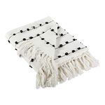 DII Throw Collection, Cotton, Off- White, 50x60