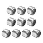 uxcell SCE88 Needle Roller Bearings 1/2-inch Bore 11/16-inch OD 1/2-inch Width Chrome Steel Open End 10pcs