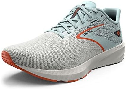 Brooks Men s Launch 10 Neutral Running Shoe, Coconut/Skylight/Red Orange, 10