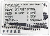 22 Values Total 260 Pieces SMD Fast Rectifier LED + Regenerative Diode + Schottky Diode + Switching Diode Set