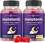 (2 Pack) Melatonin Gummies | Natural Sleep Aid Supplement Drug-Free | 120 Sleep Gummies | 2.5mg, 5mg or 10mg Dose | Sleeping Pills Substitute | Vegan & Non-GMO | Natural Berry Flavour