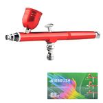 HUBEST 0.3mm Gravity Feed Dual-Action Airbrush Paint Spray Gun Kit Set