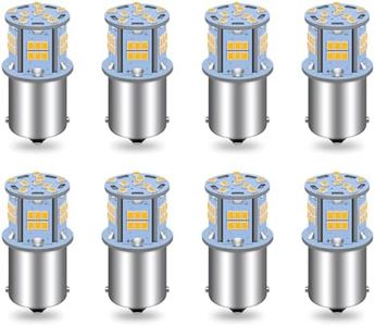 Qoope 1141 LED Bulb for RV Non-Polarity Warm White, 12V RV Light Bulbs 1156 1003 7506 1073 BA15S LED Replacement Bulb for Boat Camper Trailer Motorhome Interior Light, Pack of 8