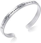 Awegift Cuff Bracelet Mom Inspirational Message Engraved Personalized Gift Mother Day Jewelry