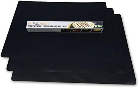 FitFabHome 3 Pack Large Non Stick Oven Liners Mat BPA and PFOA Free, Protect the Bottom of Electric or Gas Oven Toaster Oven Stovetop Air Fryer Grill…