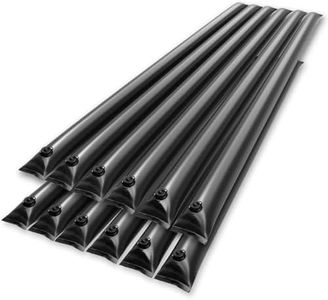 Camitlli Pool Cover Weights Inground 8FT Water Tubes Cold-Resistant 0.7mm Leakproof Construction,Twist-Cap Water Bags for Secure Fit - Swimming Pool Water Bags for Winter Water Weights Black 12 Pack