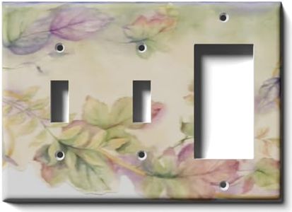 Two Switch/One Rocker Plate - Colorful Leaves